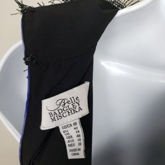 Badgley Mischka Lace Trapeze Mini Dress size 10 - Picture 4 of 15